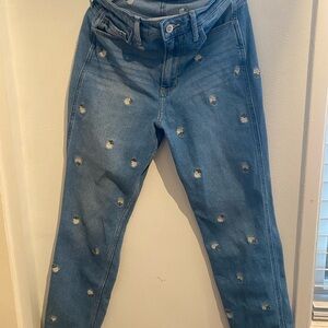 Hollister Blue Distressed Women's Straight Leg Jeans